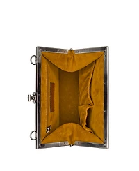 Patricia Nash Aurelie Small Rose Tooled Leather Crossbody Frame Bag