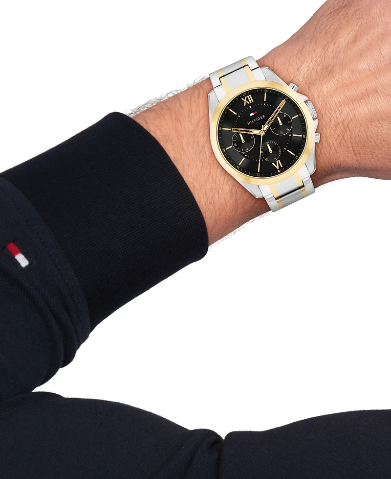 Tommy Hilfiger Men's Multifunction Two Tone Stainless Steel Bracelet Watch, 42mm