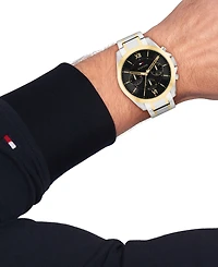Tommy Hilfiger Men's Multifunction Two Tone Stainless Steel Bracelet Watch, 42mm
