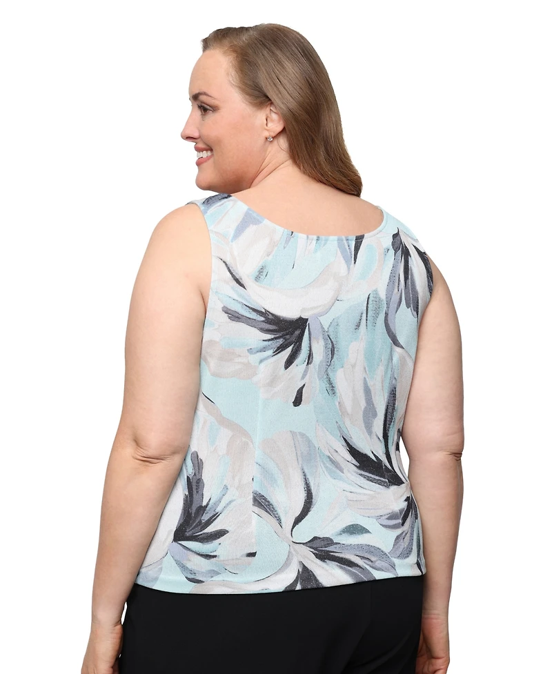 Alex Evenings Plus Scoop Neck Top And Jacket, 2-Piece Set