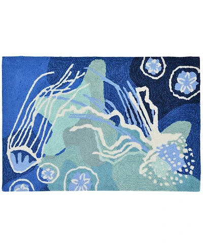 Liora Manne' Capri Jelly Fish 1'8"x2'6" Area Rug