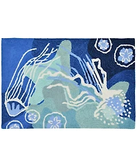 Liora Manne' Capri Jelly Fish 1'8"x2'6" Area Rug