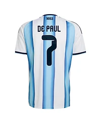 Adidas Men's Rodrigo De Paul White Argentina National Team 2026 Home Replica Jersey