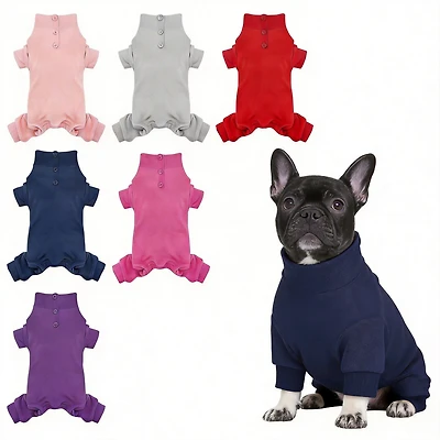 Aronkl Dog Fleece Pajamas For Warmth Comfort