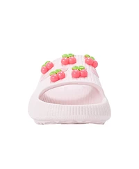 Bebe Little Girls Eva Slide - Lightweight Comfy Sandals with Cherry Charms