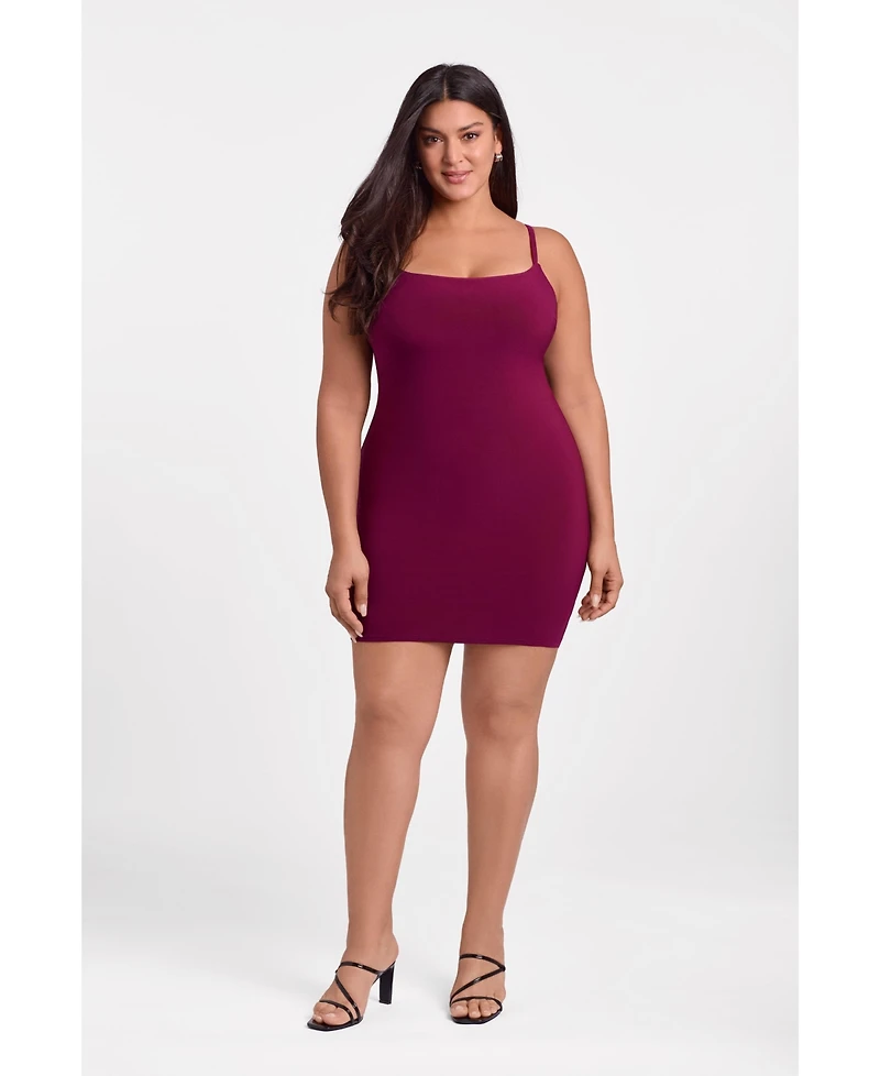 S3 Apparel Women's Sculpting Shapewear Scoop Neck Cami Mini Dress