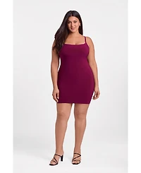 S3 Apparel Women's Sculpting Shapewear Scoop Neck Cami Mini Dress