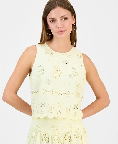 I.n.c. International Concepts Petite Sleeveless Crystal Top, Macys Exclusive
