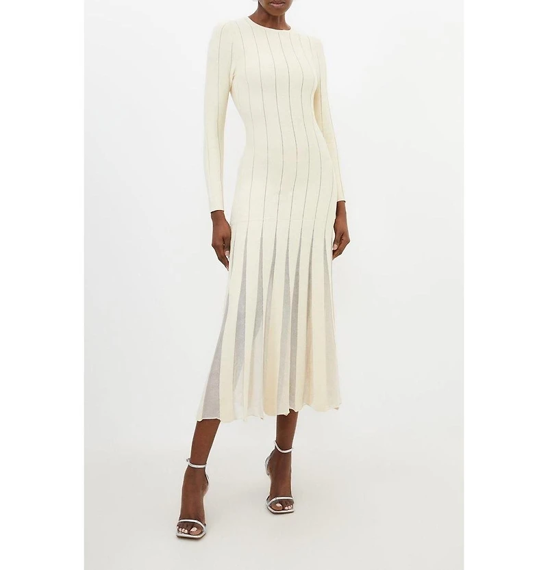 Karen Millen Women's Filament Full Skirt Knit Midi Dress