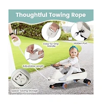 Hongge Wiggle Car with Hauling Rope Ride on Toy with Under-Seat Storage