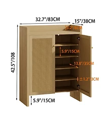 Rainsken Rattan Shoe Cabinet