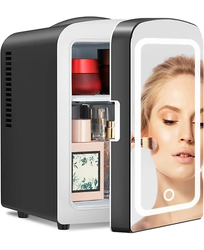 Antarctic Star 4L Skincare Fridge with Dimmable Led Mirror & Ac/Dc Power