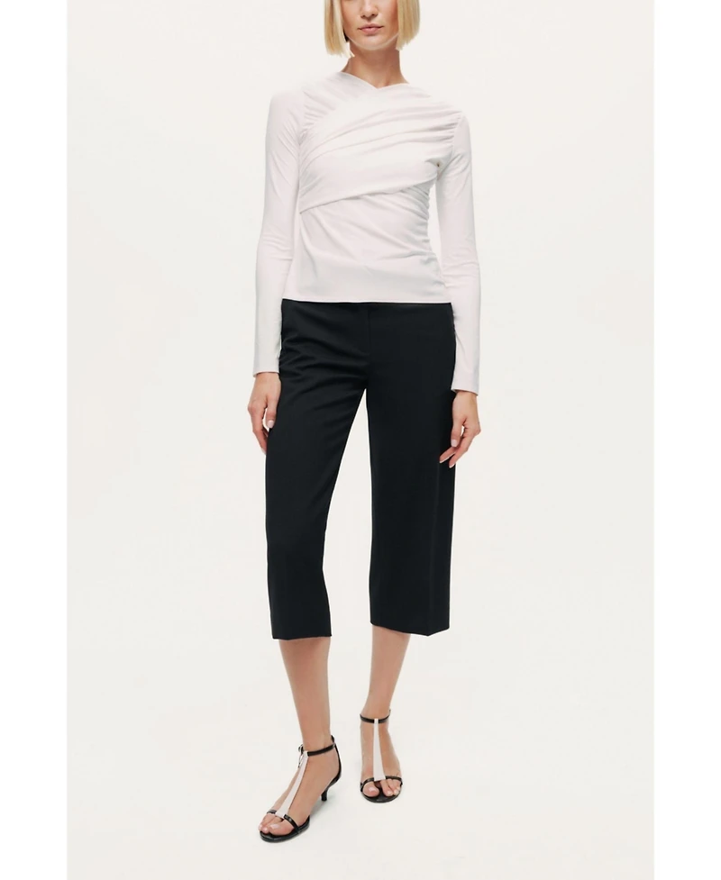 Nocturne Women's Draped Detail Long Sleeve Top