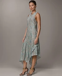 Donna Karan New York Women's Sleeveless Crew Neck Midi Dress