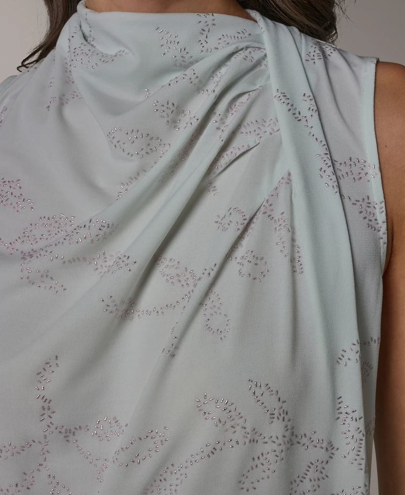 Donna Karan New York Women's Sleeveless Cowl Neck Blouse