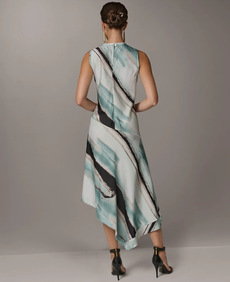 Donna Karan New York Women's Crew Neck Midi Dress