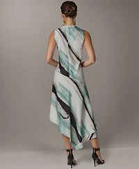 Donna Karan New York Women's Crew Neck Midi Dress