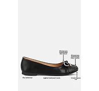 aine rhinestones embellished toe cap ballerinas