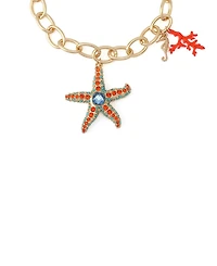 Betsey Johnson Faux Stone Starfish Pendant Necklace