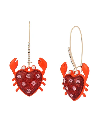 Betsey Johnson Faux Stone Crab Dangle Earrings