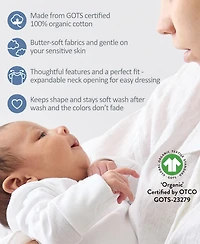 butterblu Baby Boys' or Girls' Short-Sleeve Bodysuit, 5-Pack