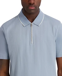 Karl Lagerfeld Paris Men's Short-Sleeve Regular-Fit Textured Polo T-Shirt
