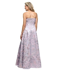 Alex Evenings Women's Strapless Jacquard Gown