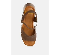 Pikansa Studded Real Suede Clog Sandals