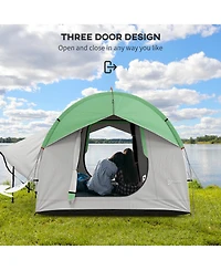 Outsunny Car Camping Tent with 3 Doors, 2000mm Waterproof, and