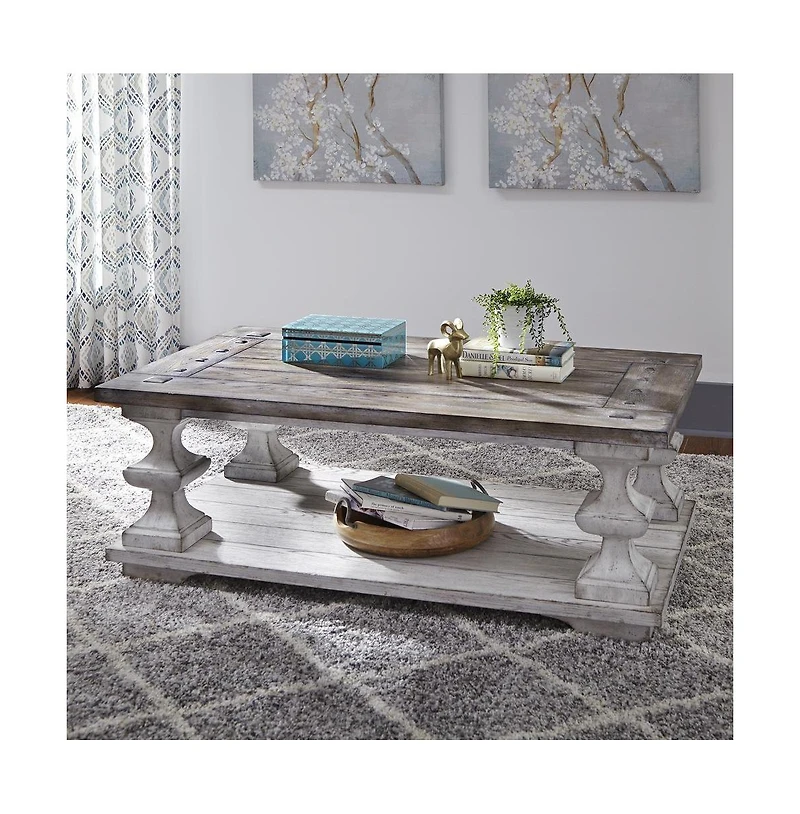 Liberty Furniture Industries, Inc Sedona Cocktail Table in Heavy Distressed Top