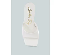 Womens Sweet16 Clear Spool Heel Sandals