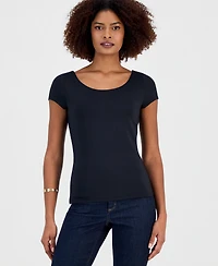 I.n.c. International Concepts Women's Contour Jersey Short Sleeve T-Shirt