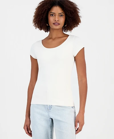 I.n.c. International Concepts Women's Contour Jersey Short Sleeve T-Shirt