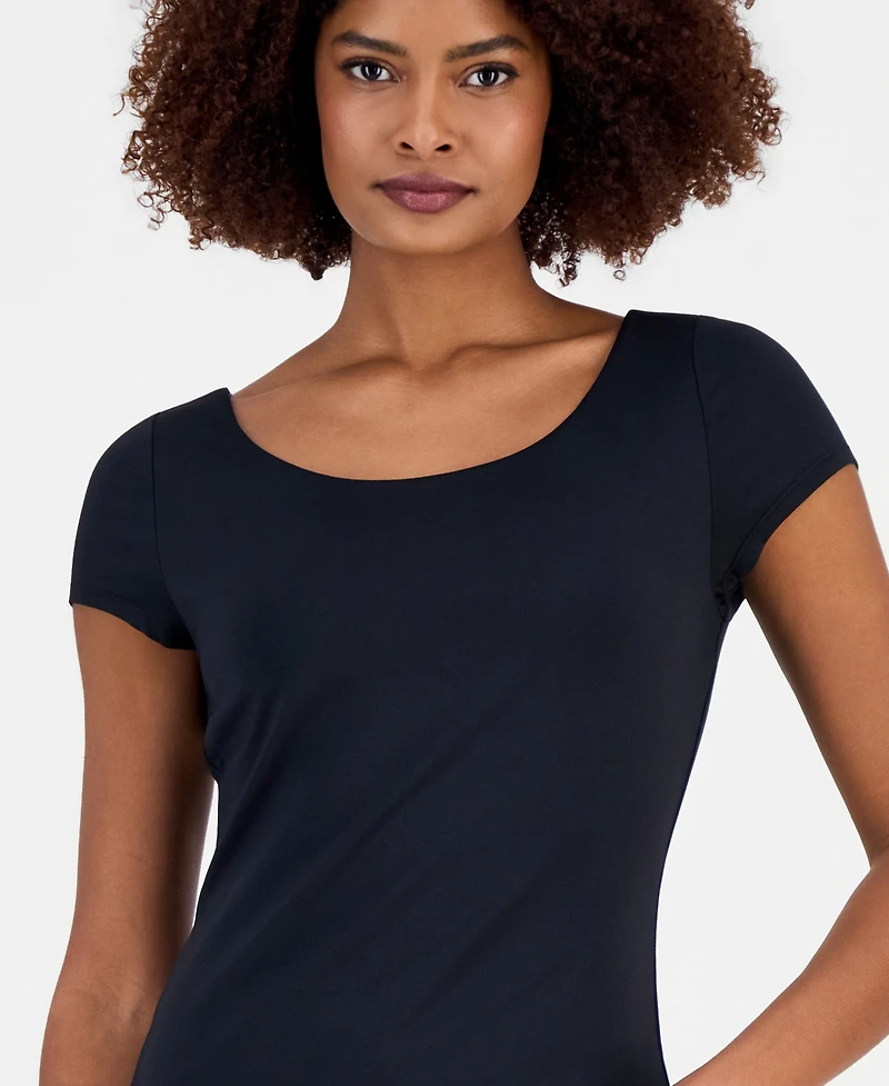 I.n.c. International Concepts Women's Contour Jersey Short Sleeve T-Shirt