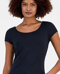 I.n.c. International Concepts Women's Contour Jersey Short Sleeve T-Shirt