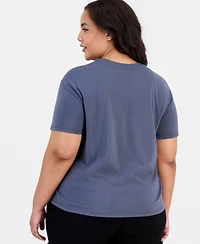 Rebellious One Trendy Plus Honolulu Rhinestone Printed-Graphic Tee