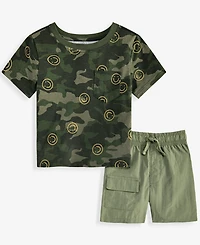 Epic Threads Toddler Boys' 12M-5T T-Shirt & Cargo Shorts, Macy's Exclusive