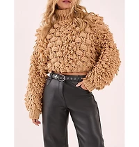 Nasty Gal Women's High Neck Cropped Sweater