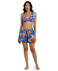 La Blanca Women's Modern Oasis Printed Cover-Up Beach Shorts