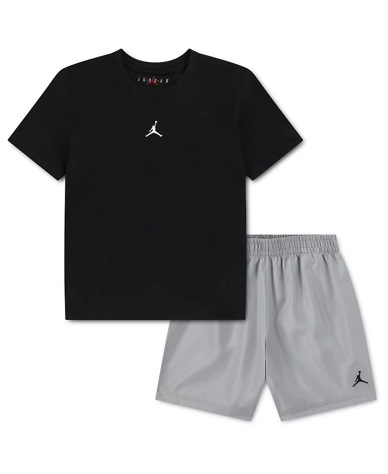 Jordan Little Boys Dri-fit Jumpman Woven Play Jersey T-Shirt & Mesh Shorts, 2 Piece Set