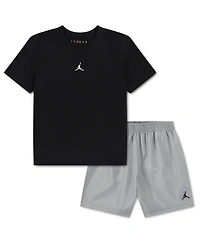 Jordan Little Boys Dri-fit Jumpman Woven Play Jersey T-Shirt & Mesh Shorts, 2 Piece Set