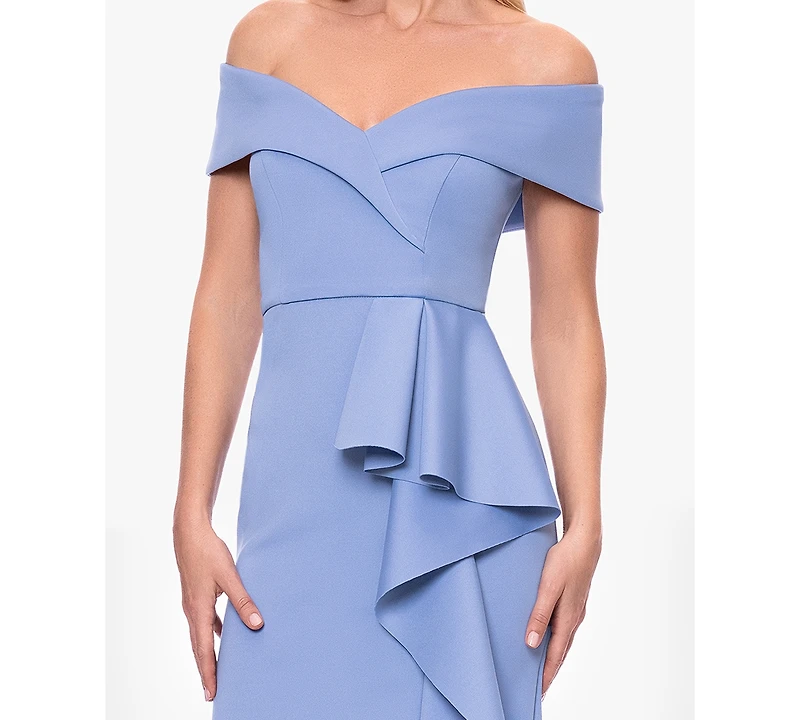 Xscape Women's Off-The-Shoulder Midi Dress
