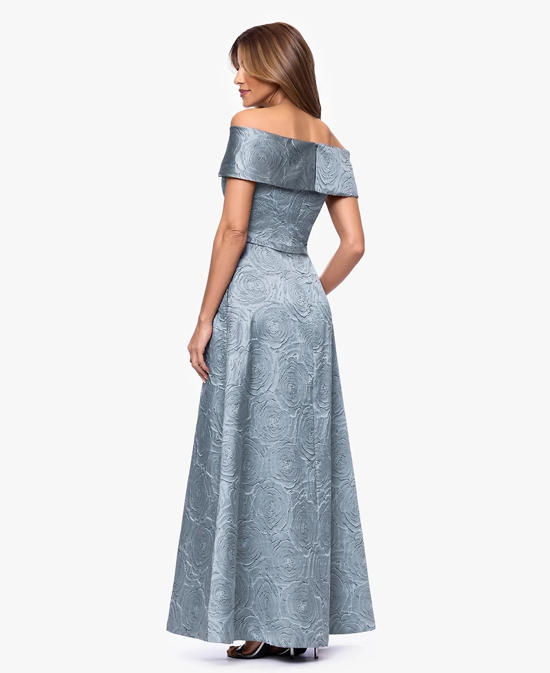 Xscape Women's Off-The-Shoulder Ball Gown