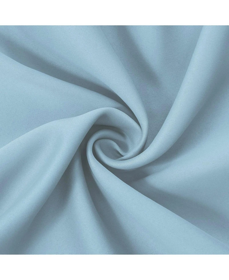 Kate Aurora 1 Piece Custom Decor Baby Blue Light Filtering Grommet Top Curtain Panel