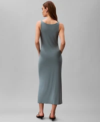 Calvin Klein Women's Second Skin Reversible Sleeveless Cowl Neck Midi Dress