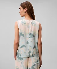 Calvin Klein Women's Printed Sleeveless Crewneck Top