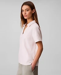 Calvin Klein Women's Blend Short-Sleeve Polo T-Shirt
