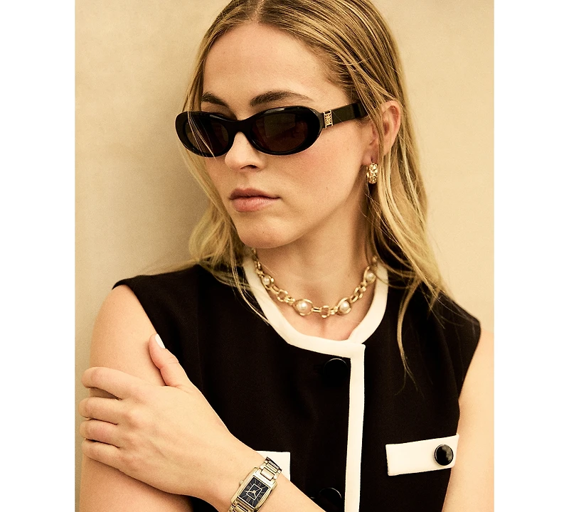 Anne Klein Women's Contrast Trim Four-Button Vest