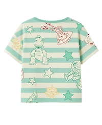 Toy Story Boys' 2T-5T Short-Sleeve T-Shirt and Stripe Shorts, 2-Piece Set
