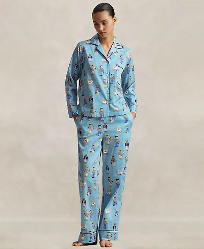 Polo Ralph Lauren Women's Iconic Bear Madison Pajama Set